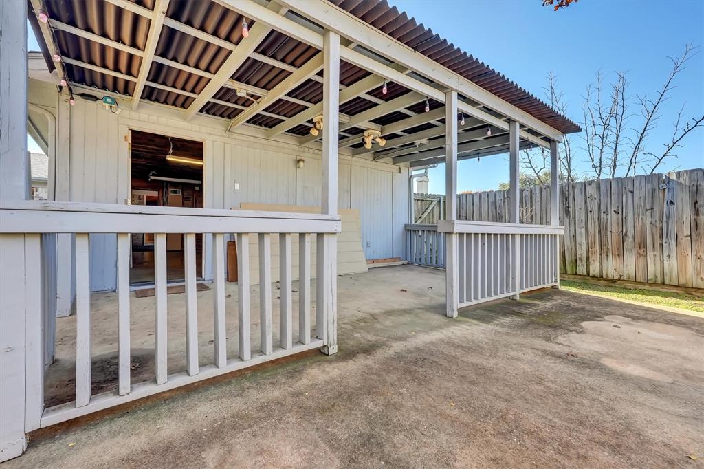 1817 Indian School Road Garland, TX 75044 - Photo 39 of 40 View of patio / terrace featuring an outdoor structure and an exterior structure