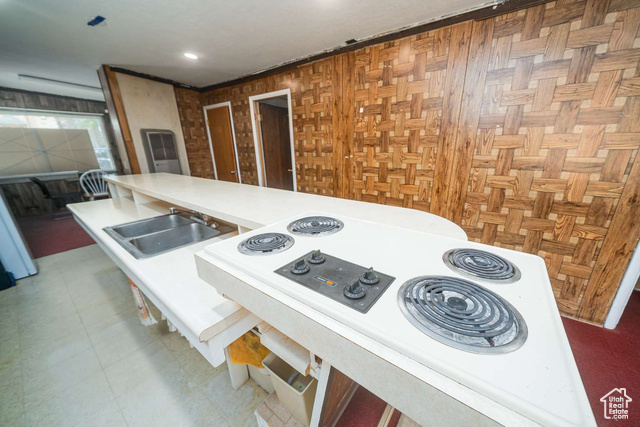 52 South Main Street Paris, ID 83261 - Photo 20 of 27 Kitchen featuring white electric cooktop and light countertops