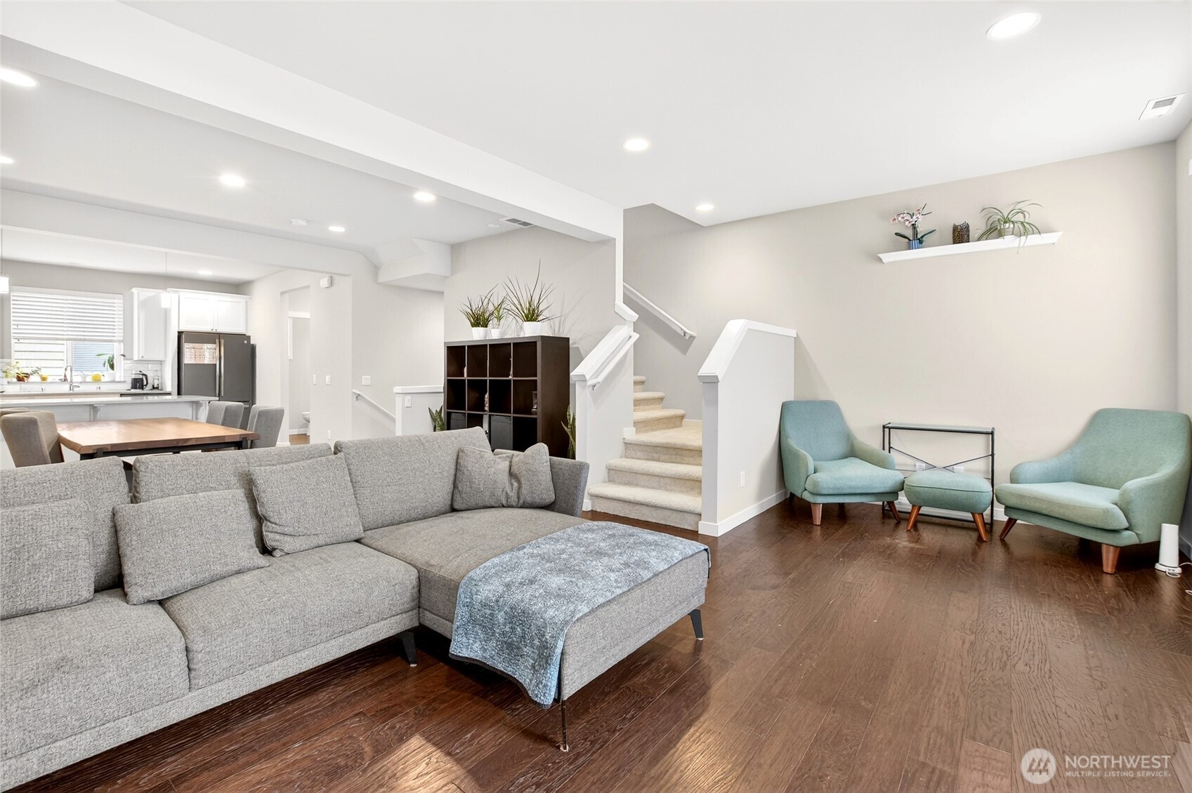 22925 79th Place West, Unit B Edmonds, WA 98026 - Photo 9 of 39 a living room with furniture and a wooden floor