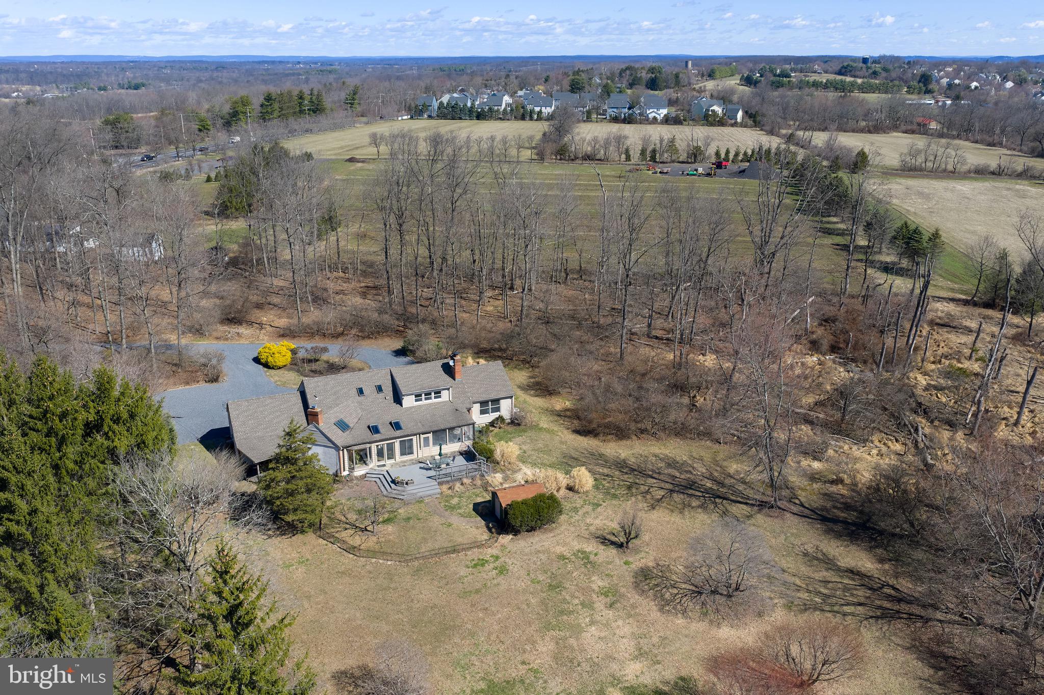 4990 Point Pleasant Pike Doylestown, PA 18902 - Photo 35 of 38 an aerial view of a house with a garden