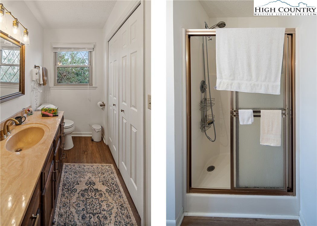 329 Maplewood Circle Boone, NC 28607 - Photo 8 of 46 a bathroom with a sink and mirror with shower