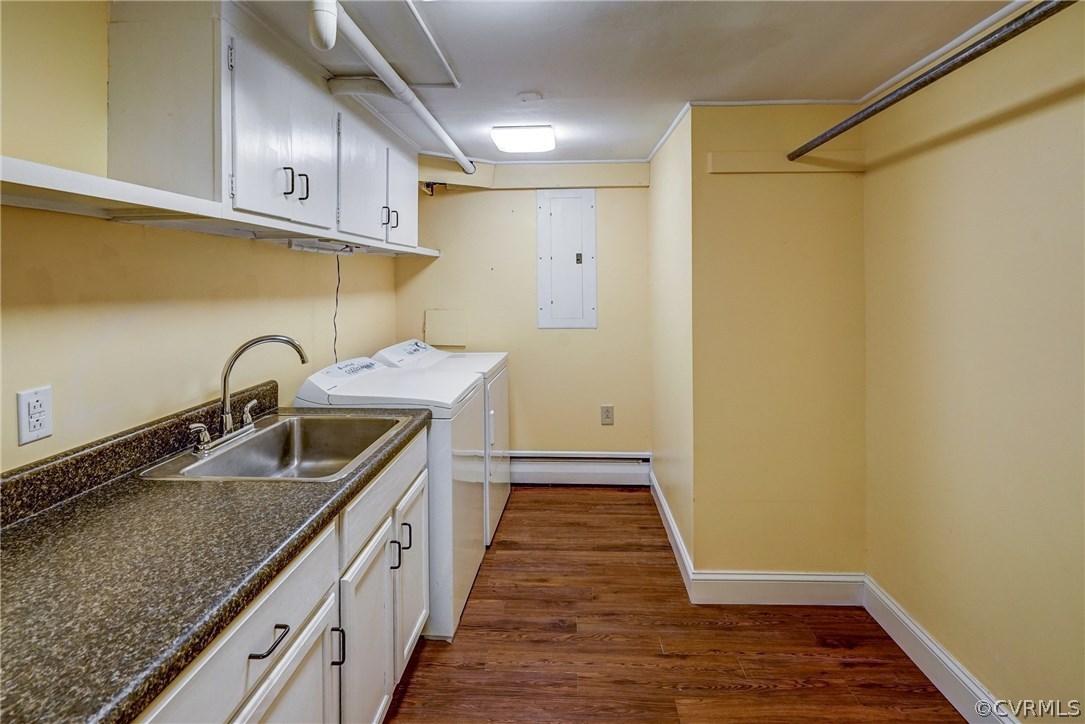 4208 Croatan Road Richmond, VA 23235 - Photo 45 of 50 a kitchen with a sink and cabinets