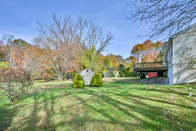 a view of a backyard