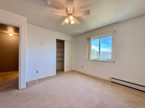 a close view of closet