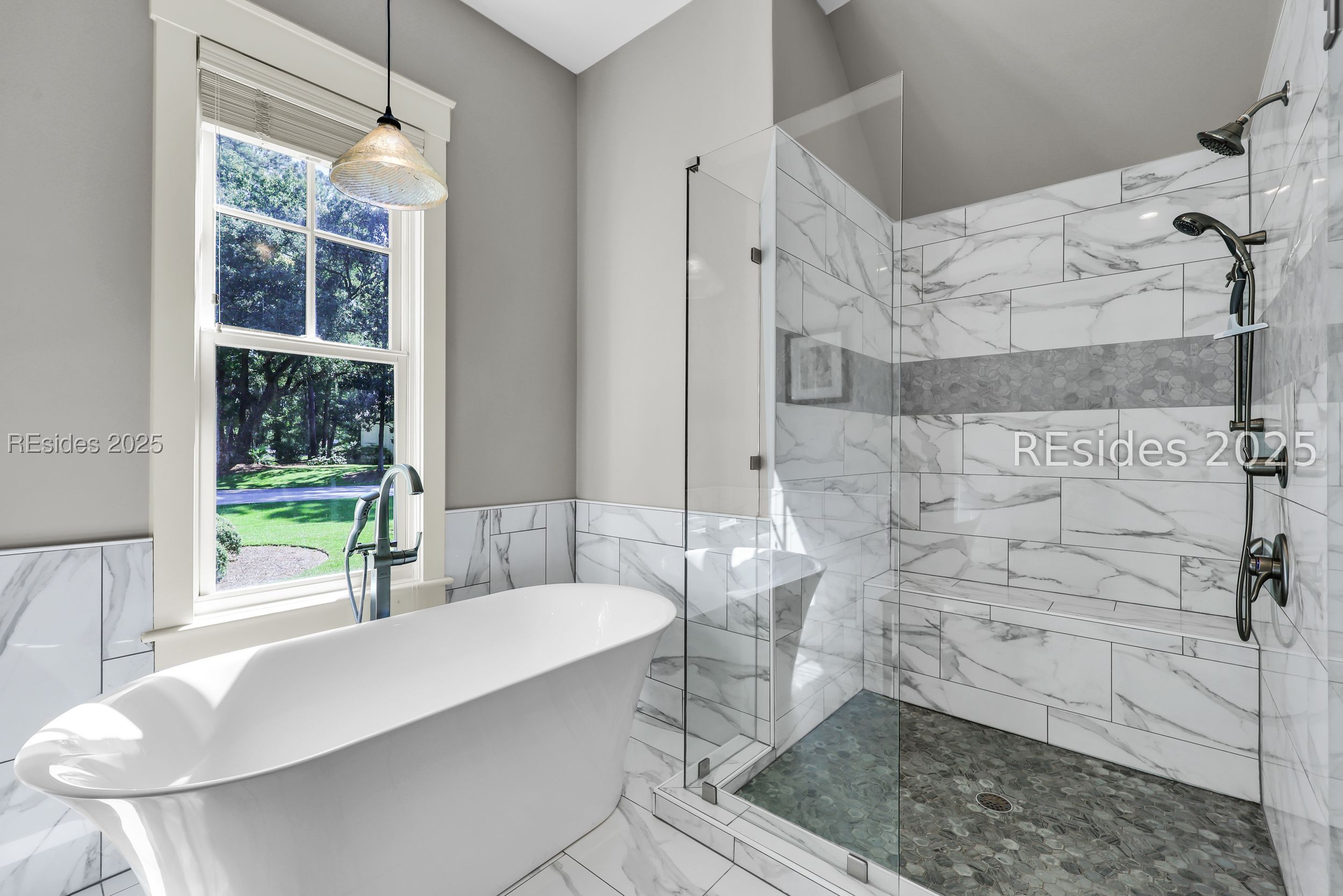 5 Oldfield Village Road Bluffton, SC 29909 - Photo 27 of 64 Soaking tub and gorgeous shower in primary bath.