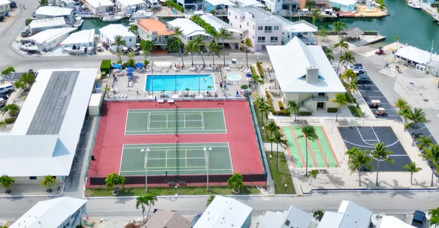an aerial view of multiple houses
