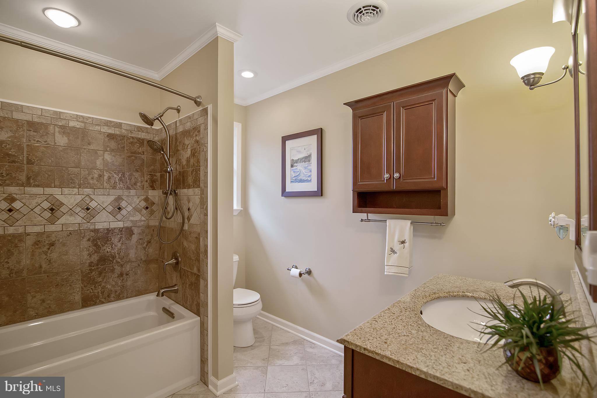 1772 Bloom Road Westminster, MD 21157 - Photo 16 of 30 a bathroom with a granite countertop sink a toilet and shower