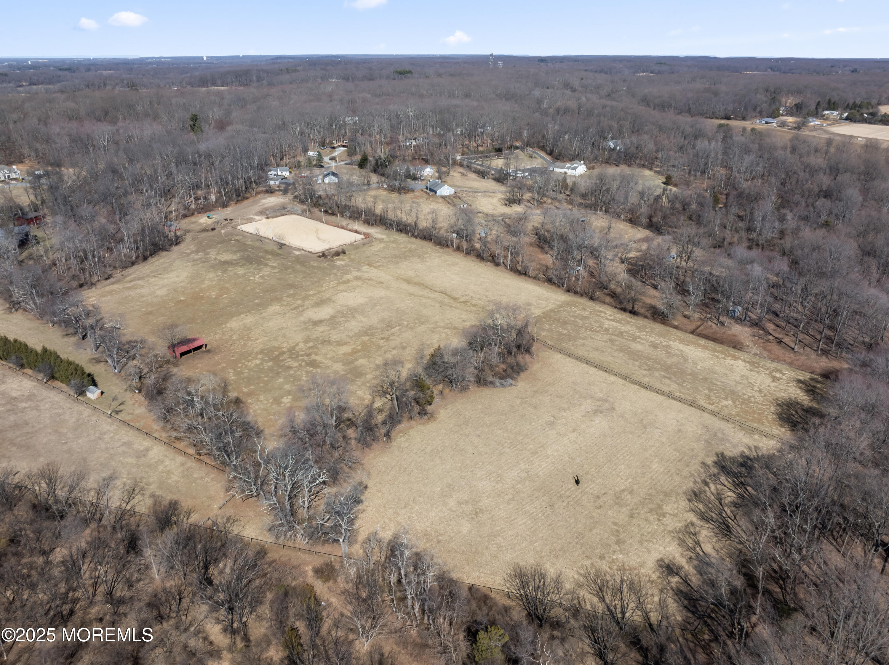 35 Rues Road Cream Ridge, NJ 08514 - Photo 17 of 46 a view of a dry yard with mountains in the background