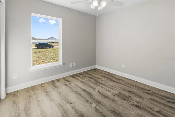 an empty room with a window