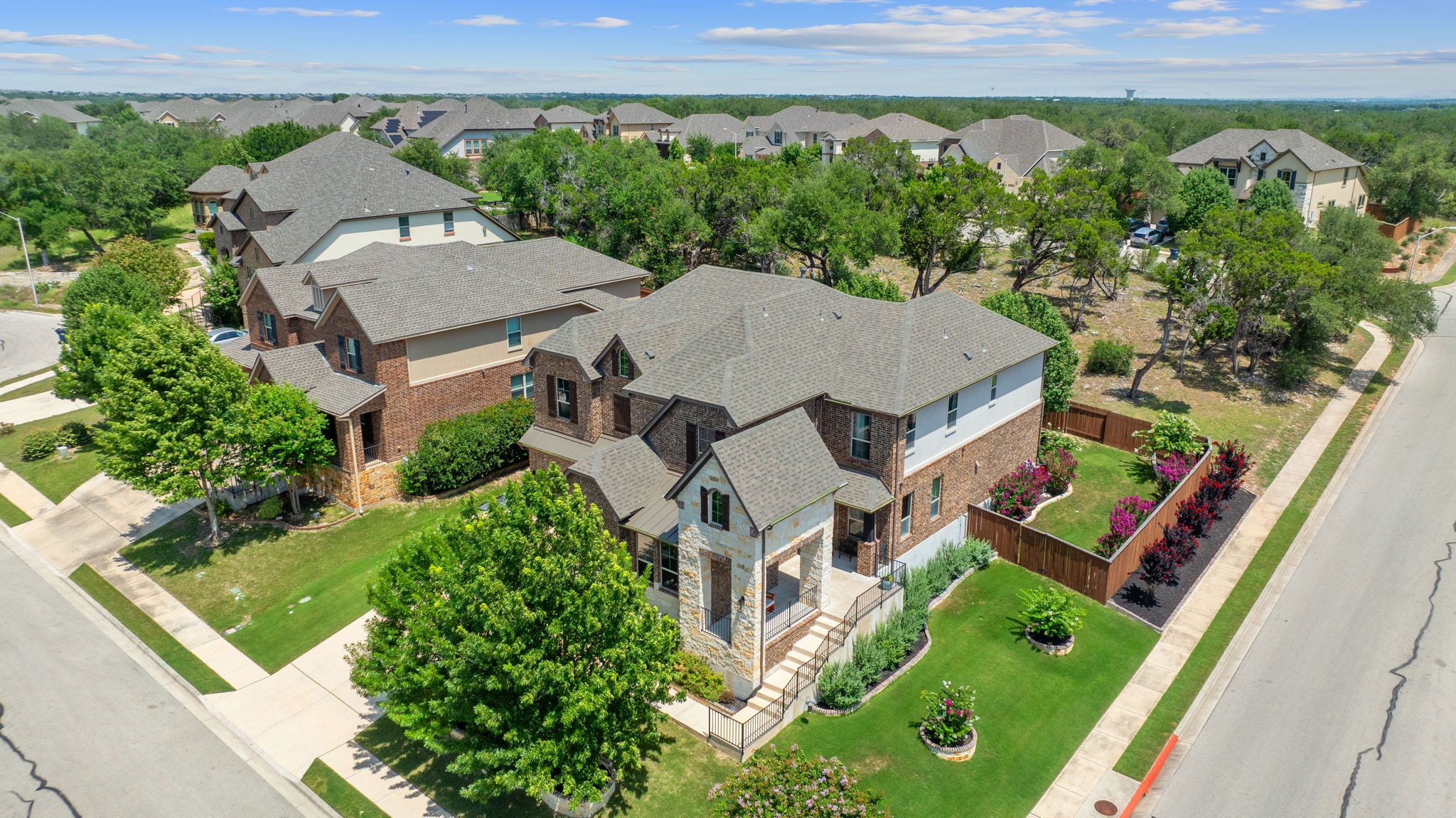 4212 Borho Ranch Street Leander, TX 78641 - Photo 29 of 29 an aerial view of a house with a garden