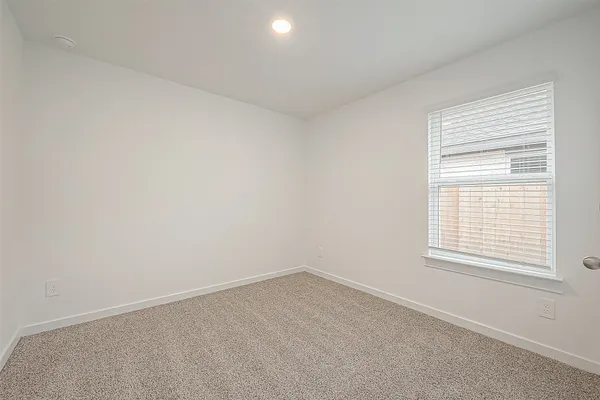 an empty room with closet