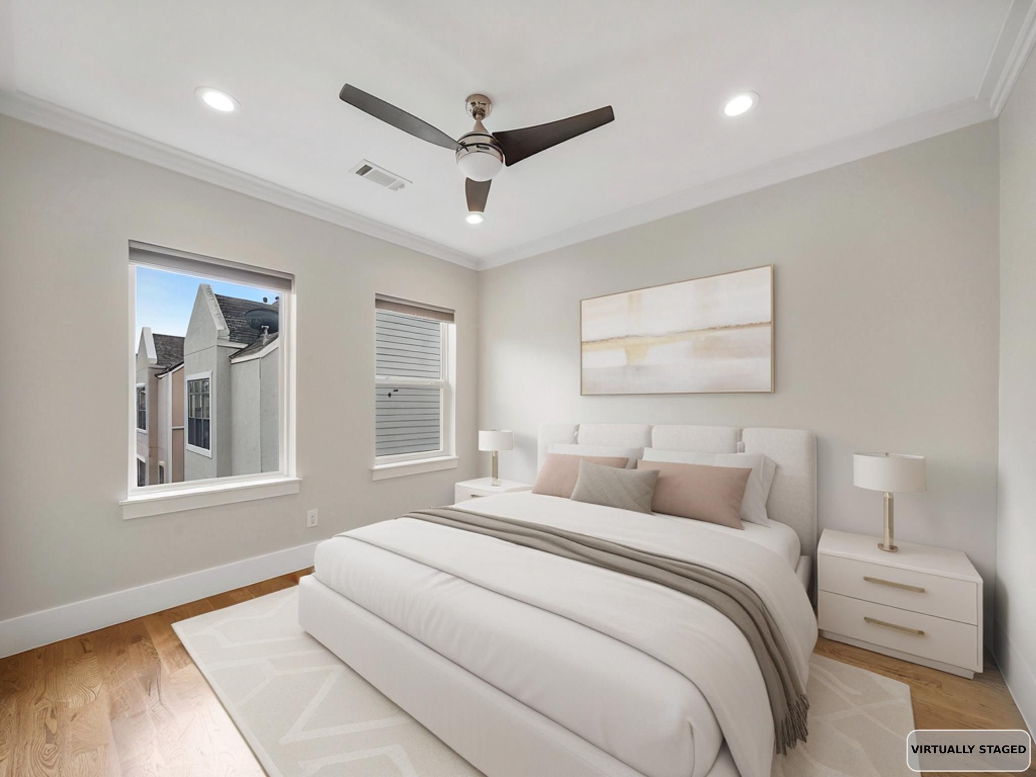 1512 Thompson Street, Unit 2 Houston, TX 77007 - Photo 36 of 39 Virtually staged secondary bedroom!