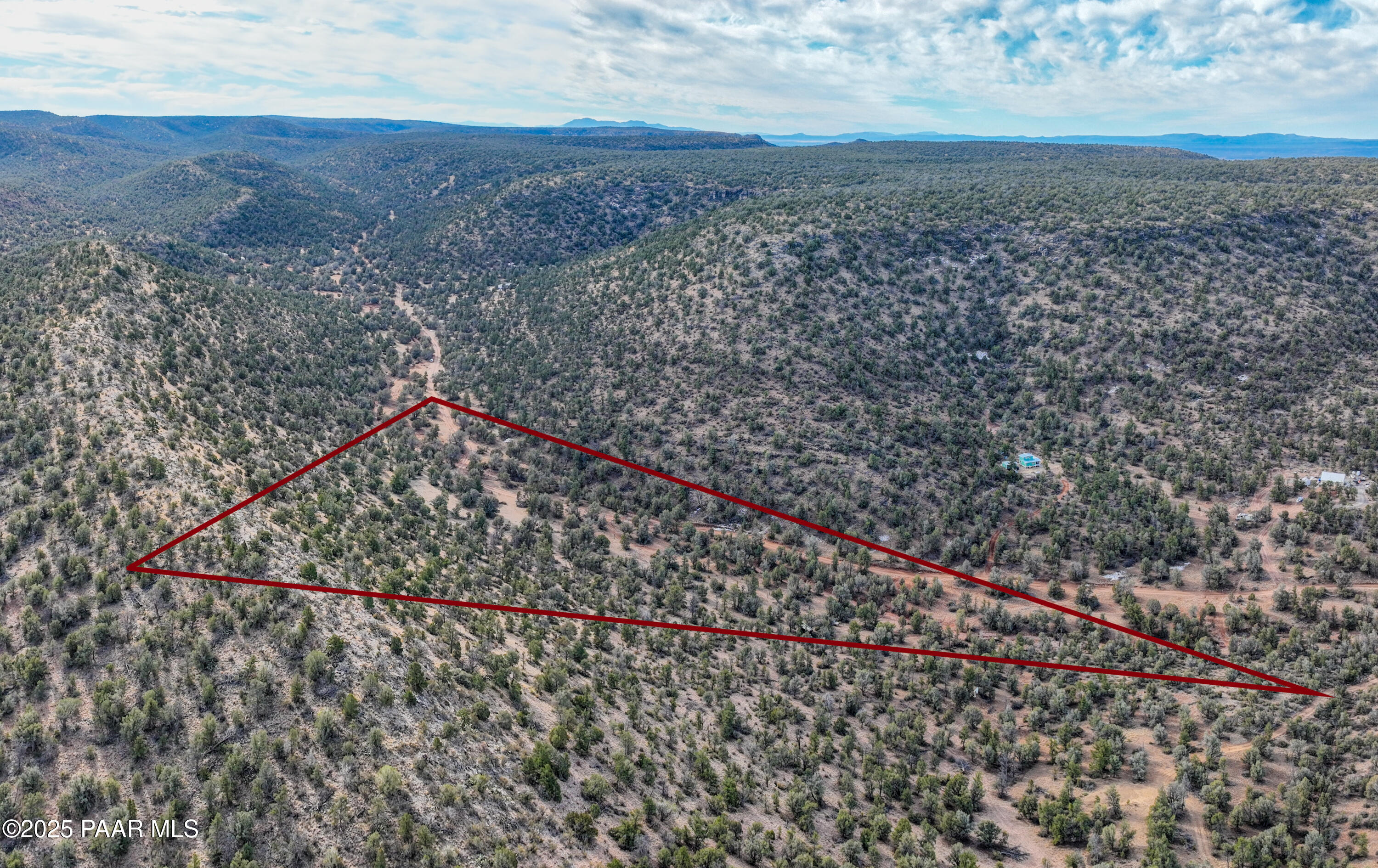 0 Arizona Ash Fork, AZ 86320 - Photo 4 of 47 an aerial view of house with yard and mountain view in back