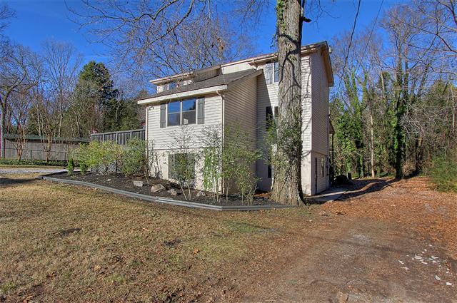 Home sits at the end of a quiet street and just across from the lake.