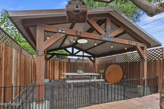 a backyard of a house