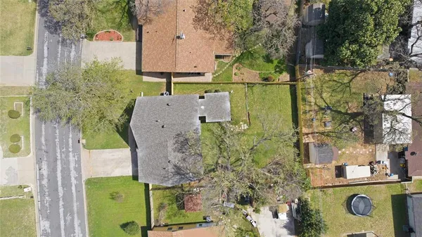 aerial view of a house