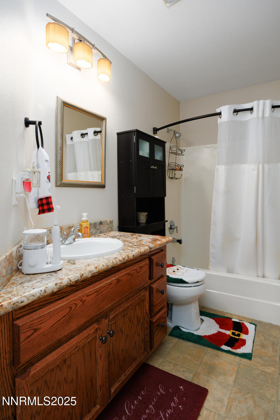 508 Cicada Street Fallon, NV 89406 - Photo 10 of 26 a bathroom with a granite countertop sink mirror vanity and toilet