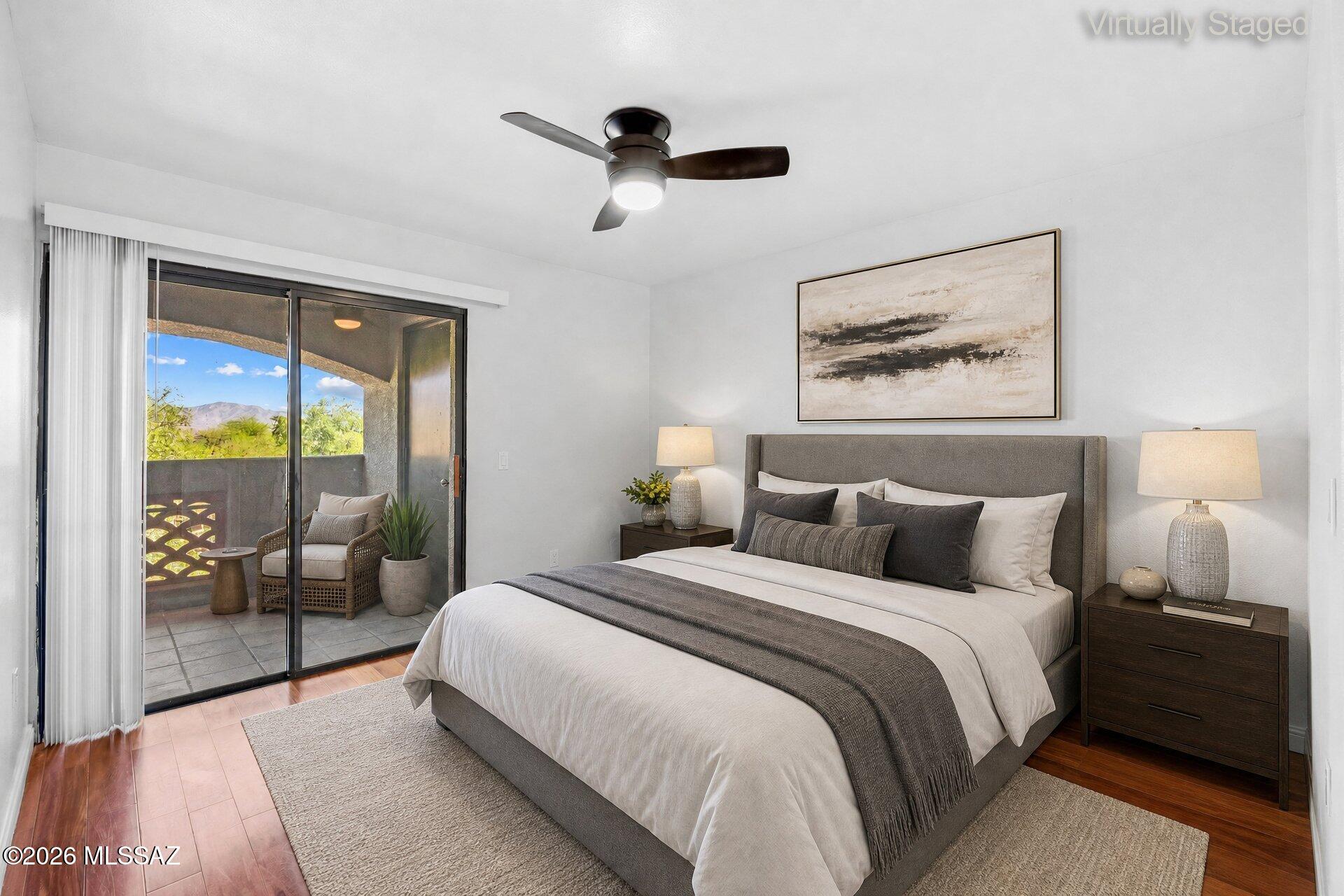 5751 North Kolb Road, Unit 4204 Tucson, AZ 85750 - Photo 10 of 39 Staged Primary Bedroom