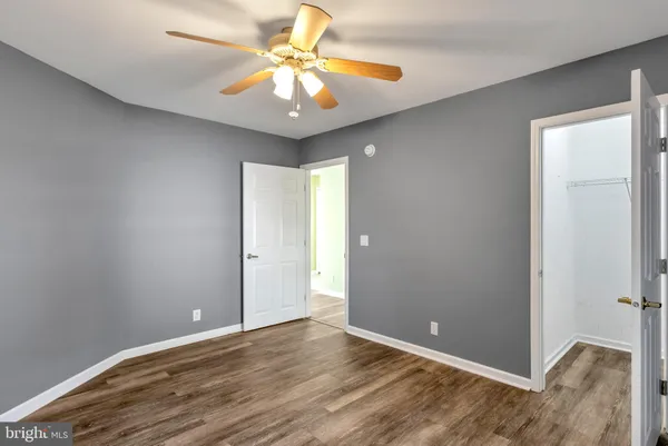 a view of small space with racks on the wall