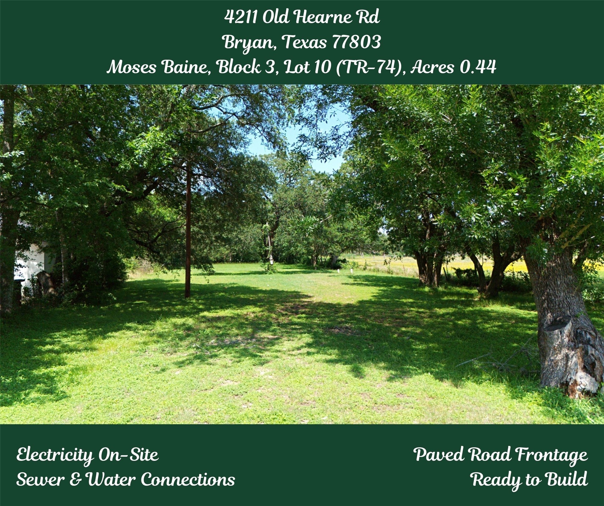 4211 Old Hearne Road Bryan, TX 77803 - Photo 9 of 19 a view of a park with large trees