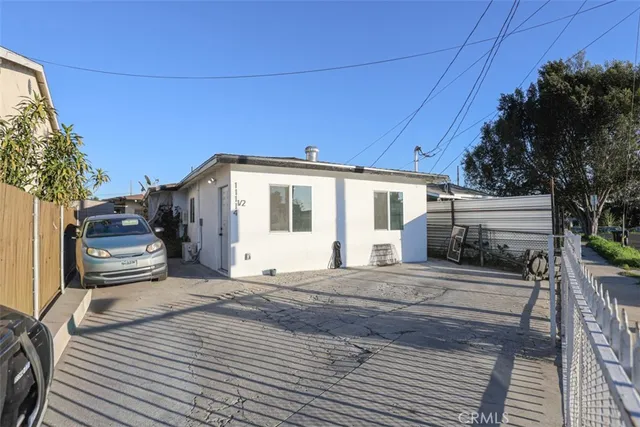 a view of a house with a patio