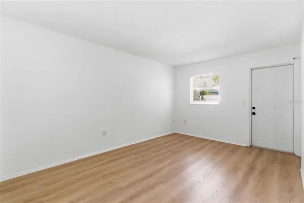 an empty room with a window