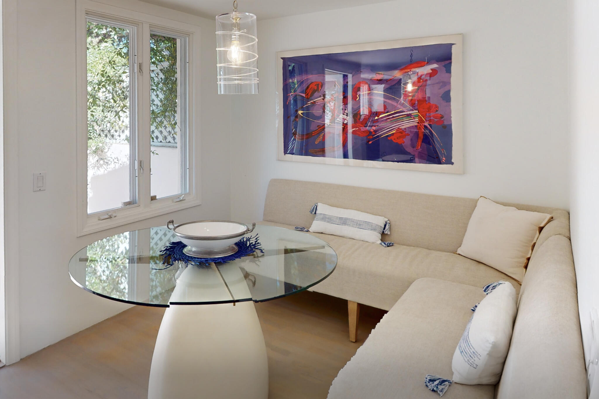 1647 Posilipo Lane, Unit B Montecito, CA 93108 - Photo 14 of 37 a living room with furniture and a large window