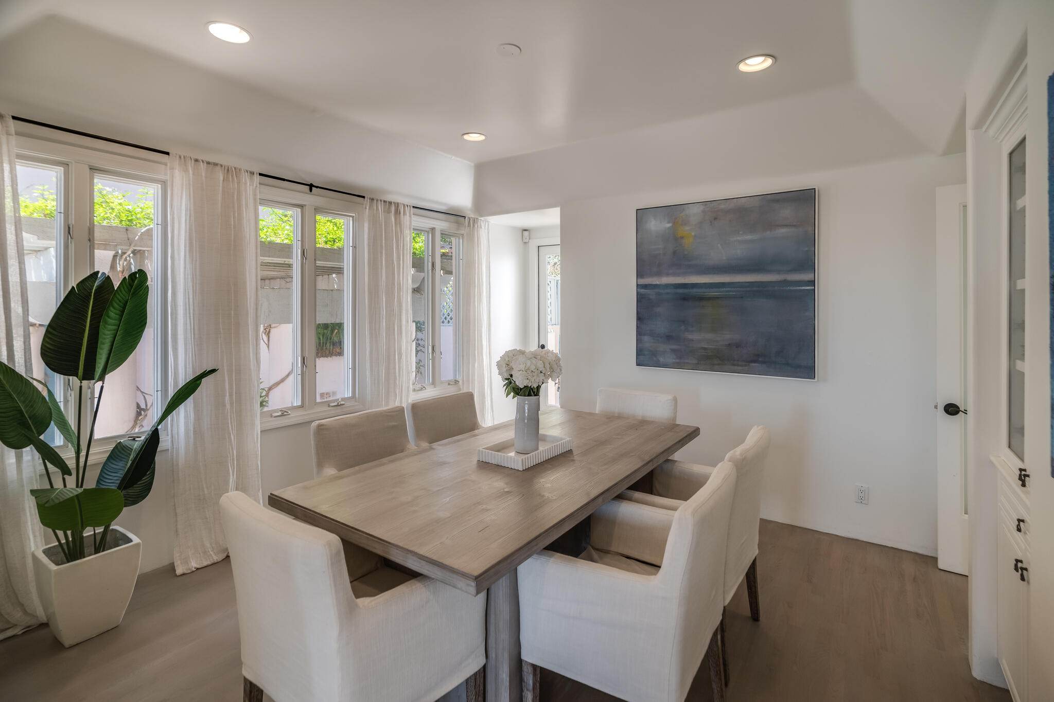 1647 Posilipo Lane, Unit B Montecito, CA 93108 - Photo 15 of 37 a view of a dining room with furniture window and outside view