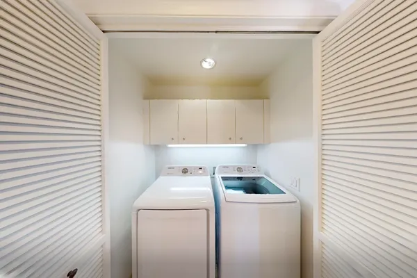 a room with storage and utility