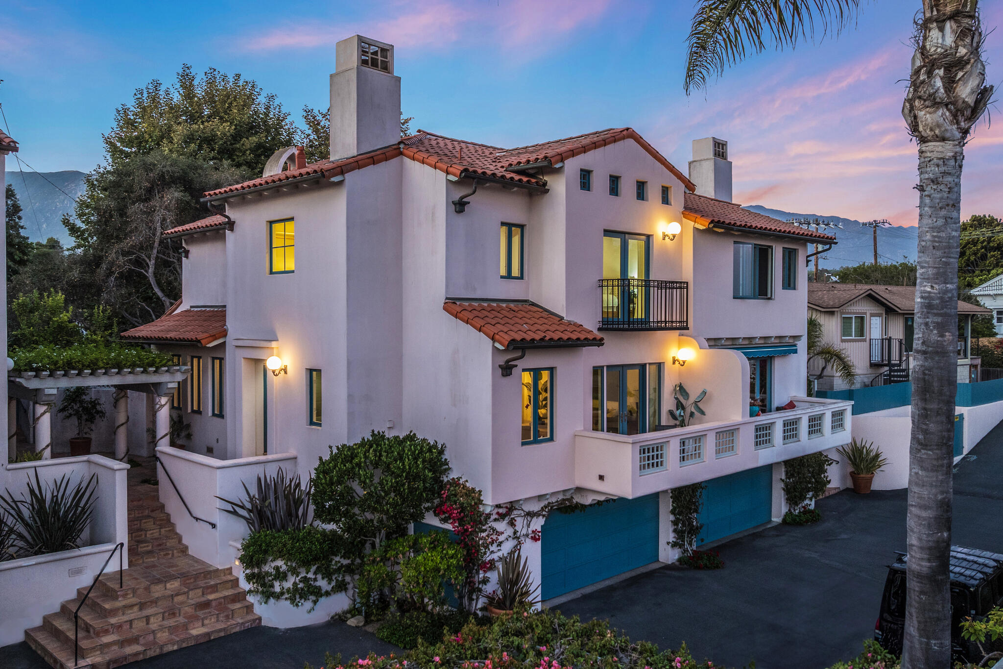 1647 Posilipo Lane, Unit B Montecito, CA 93108 - Photo 2 of 37 a front view of a house with a yard