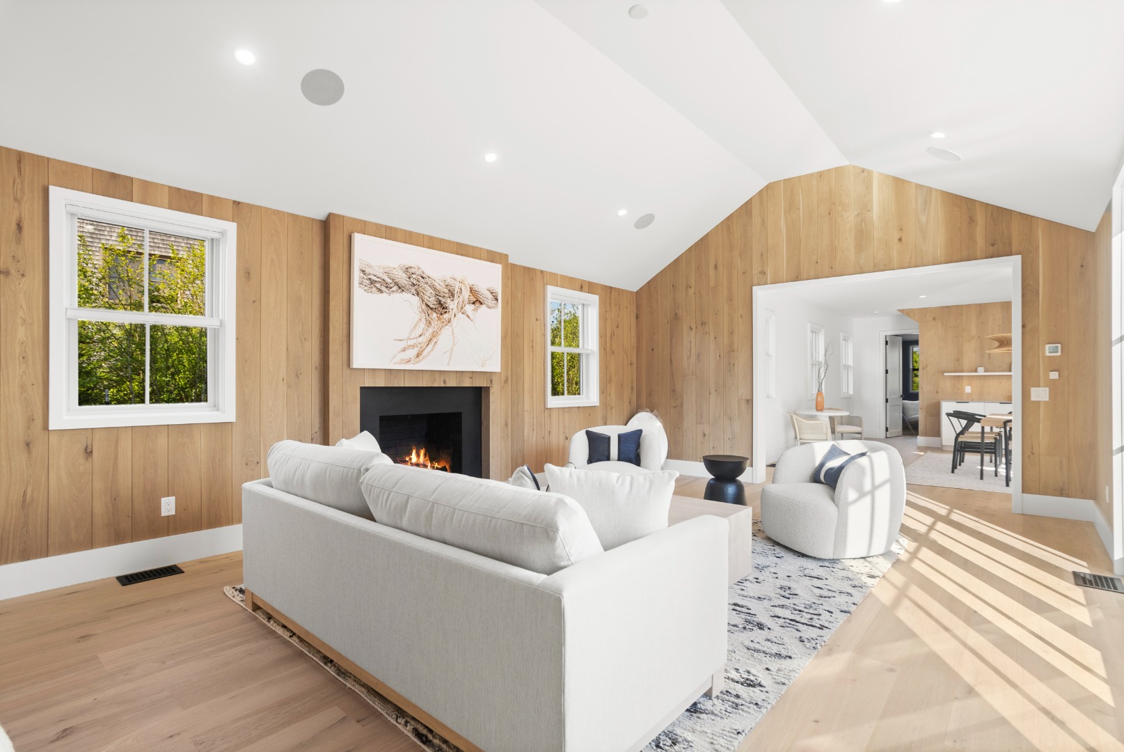 71 Fairgrounds Road Nantucket, MA 02554 - Photo 13 of 37 a living room with furniture and a fireplace