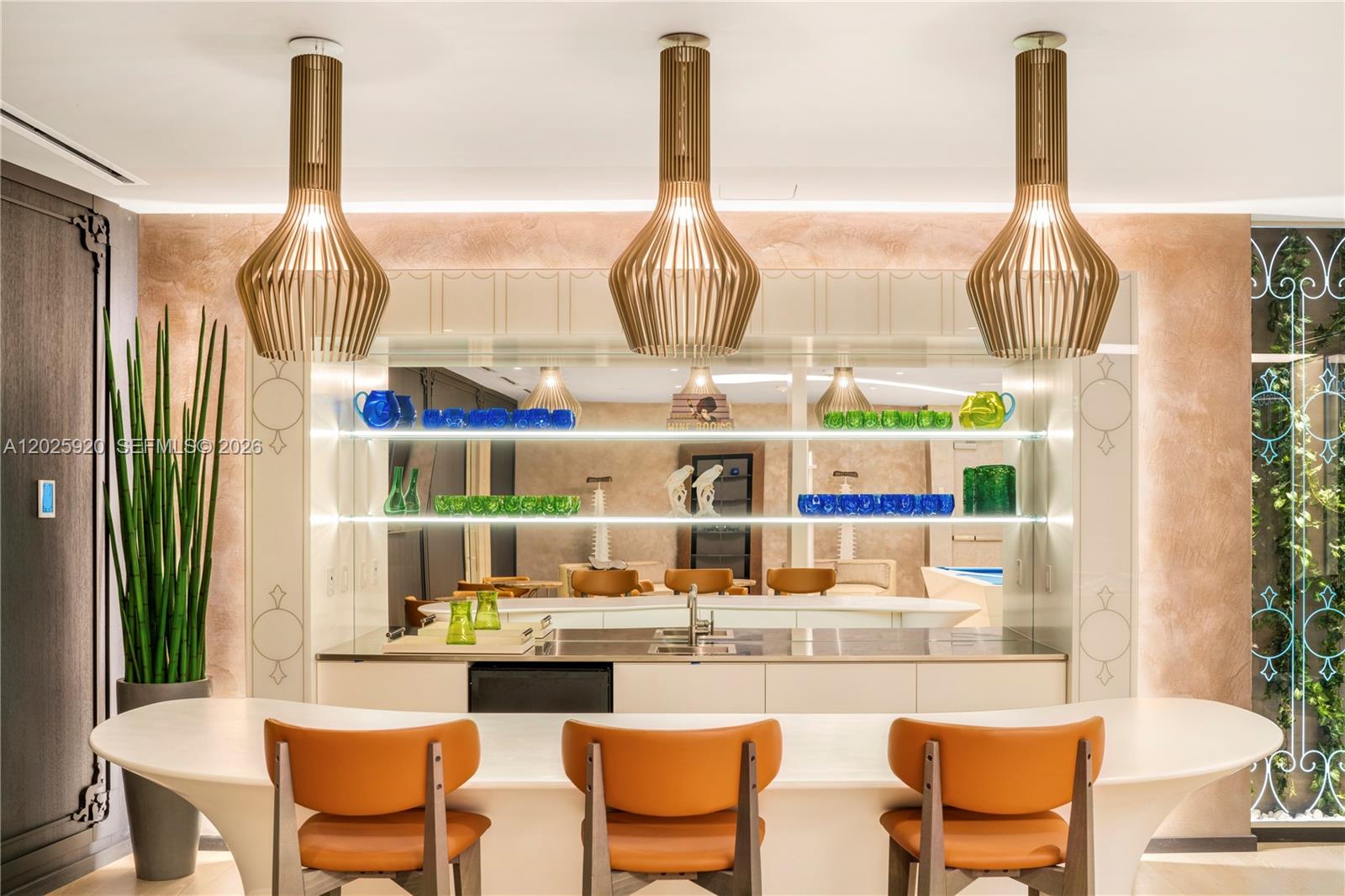 1000 Brickell, Unit 2014 Miami, FL 33131 - Photo 17 of 30 a dining table painted with glass windows and table