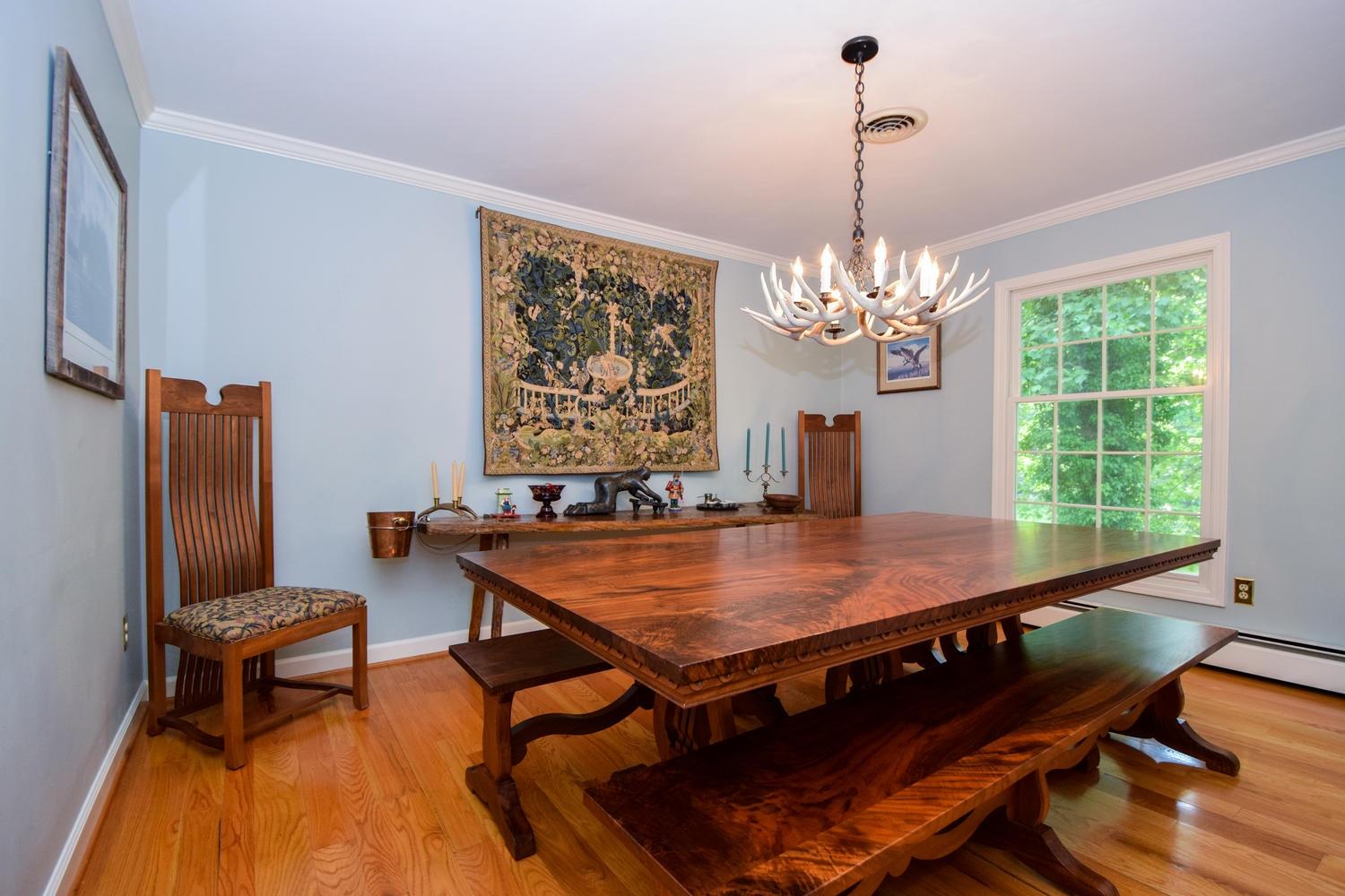 4848 Deerfield Road Southwest Roanoke, VA 24018 - Photo 16 of 59 a view of a dining room with furniture window and outside view
