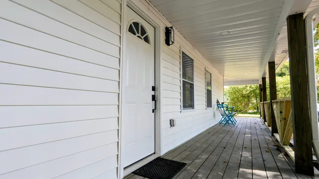 a view of a house with a porch