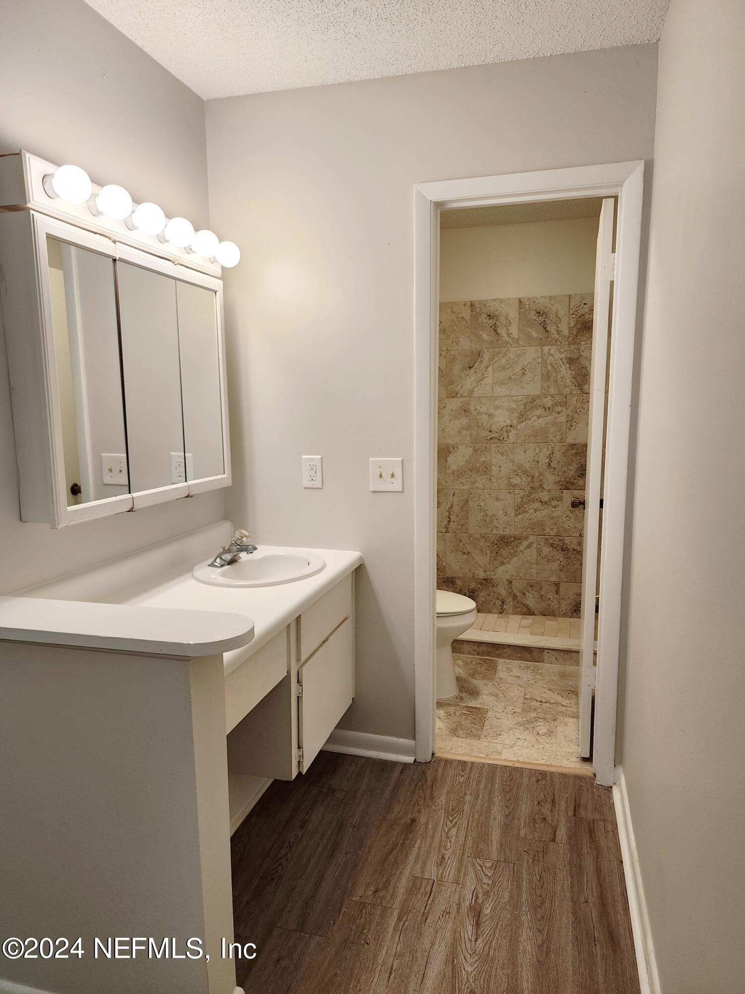 8423 Graybar Drive Jacksonville, FL 32221 - Photo 25 of 29 a bathroom with a sink a mirror and a bathtub