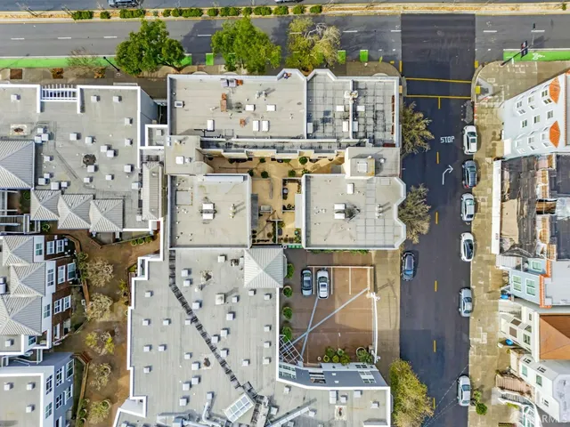 an aerial view of multiple house