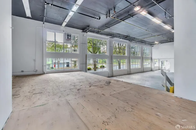 a view of an entrance of the building