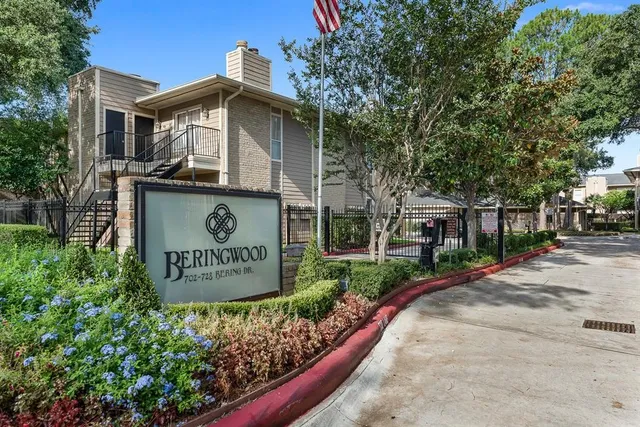 a view of a garden with a tree