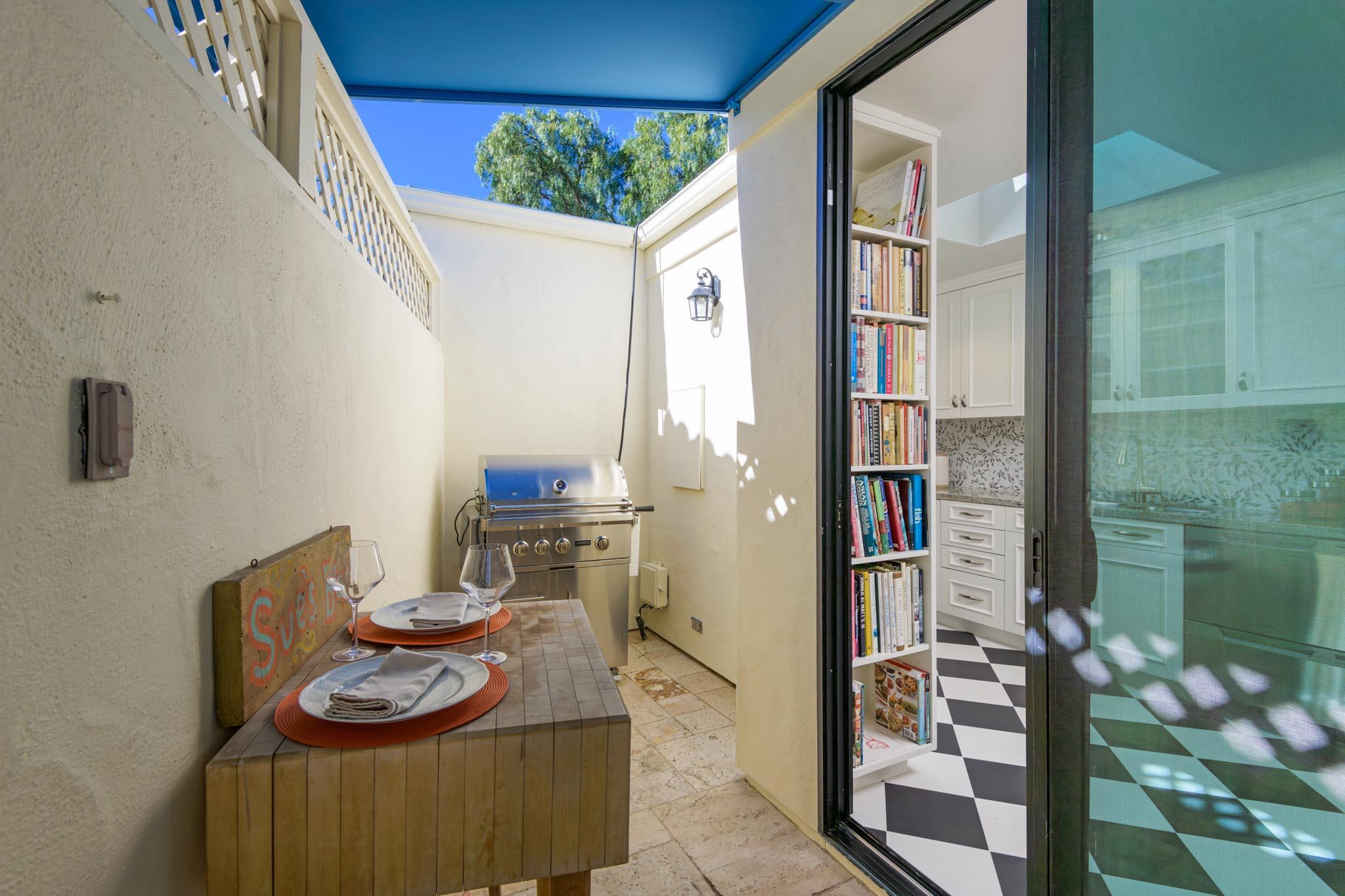 526 San Ysidro Road, Unit A Santa Barbara, CA 93108 - Photo 15 of 24 Kitchen/BBQ Patio