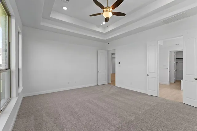 an empty room with an entryway