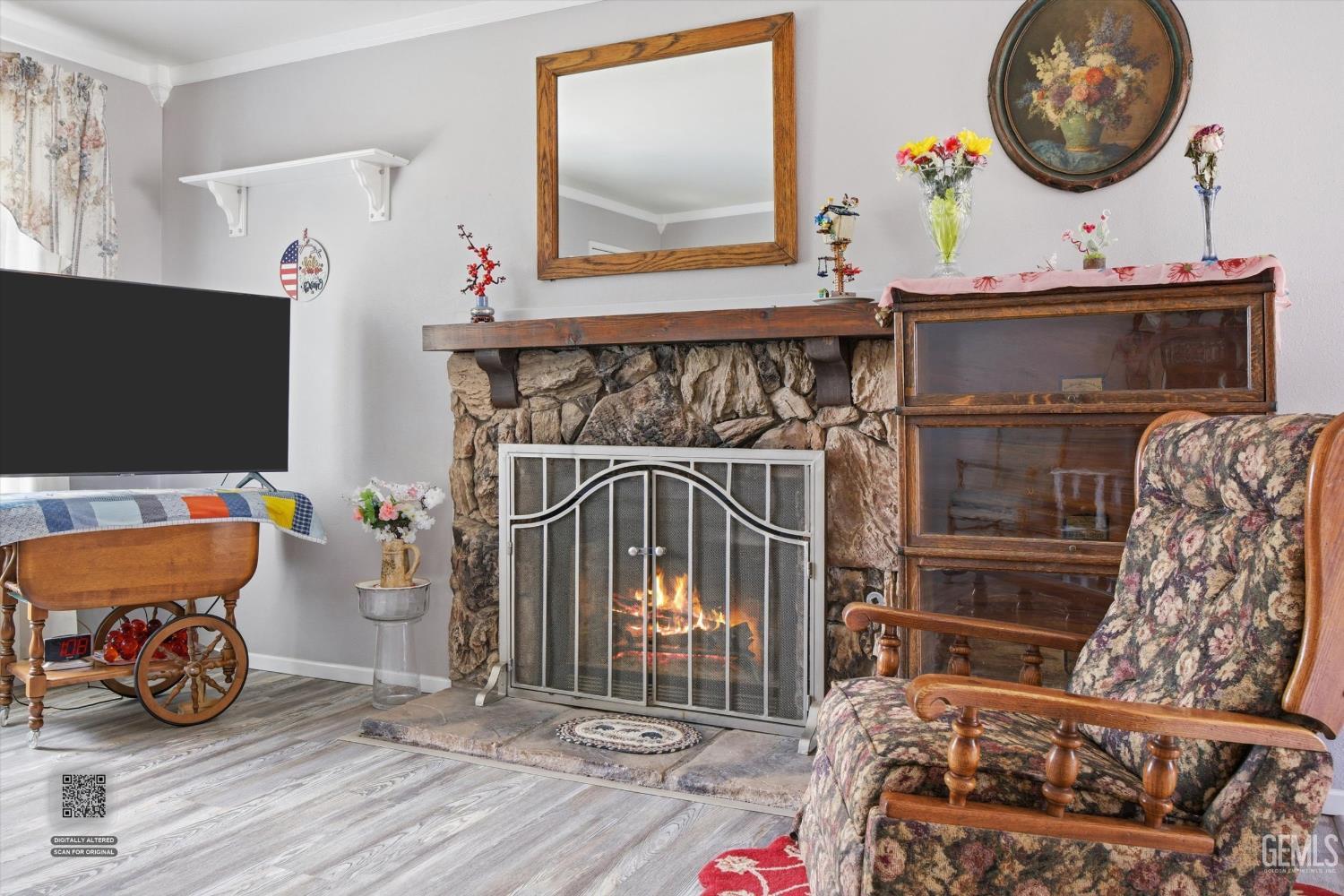 Undisclosed Address Tehachapi, CA 93561 - Photo 22 of 48 a living room with furniture and a fireplace