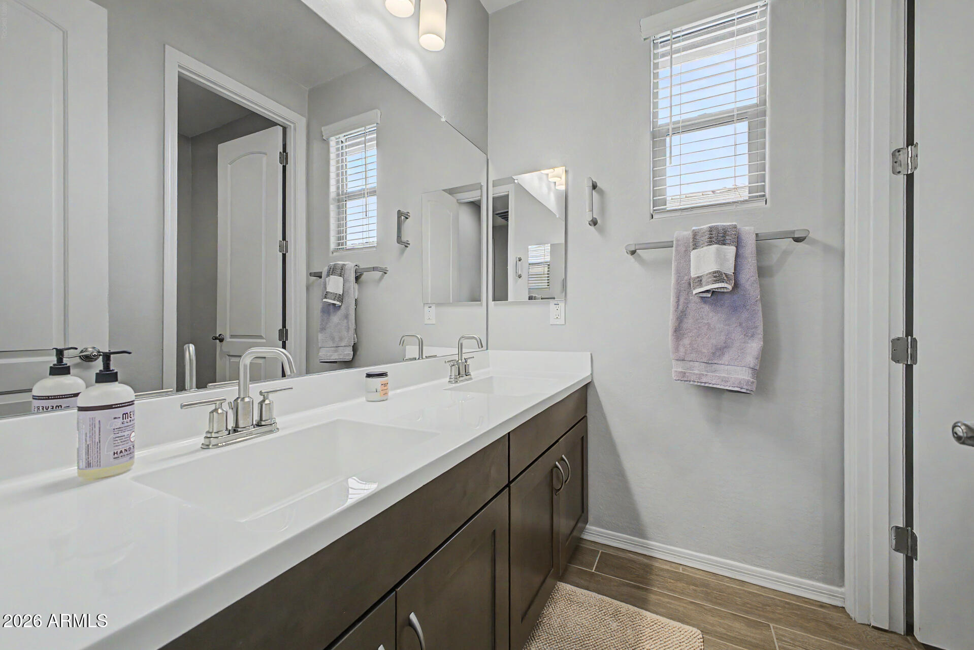 2583 South Entwistle Street Gilbert, AZ 85295 - Photo 23 of 42 a bathroom with a sink and mirror