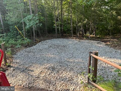 Gravel parking pad