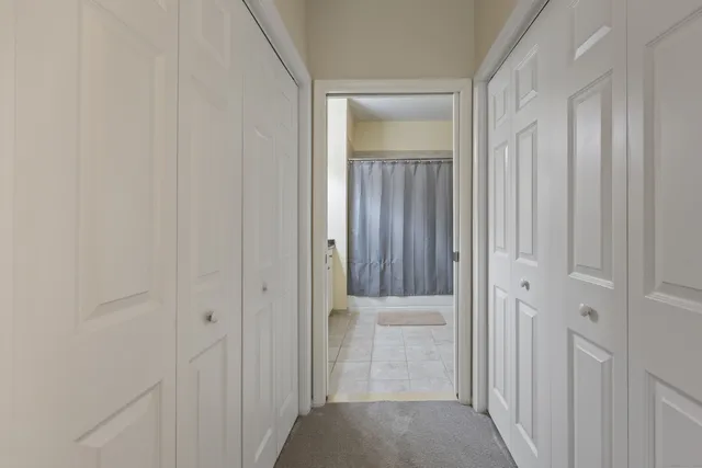 a view of a closet area