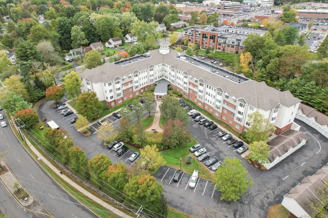 an aerial view of a city