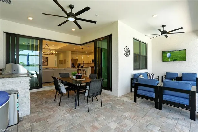 a view of a livingroom with furniture and a table