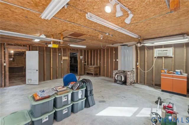 a view of a backyard with a garden