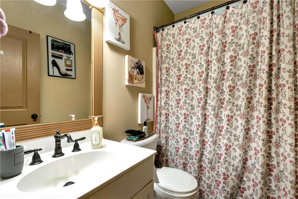 321 Chumbley Road Dawsonville, GA 30534 - Photo 30 of 65 a bathroom with a sink toilet and shower