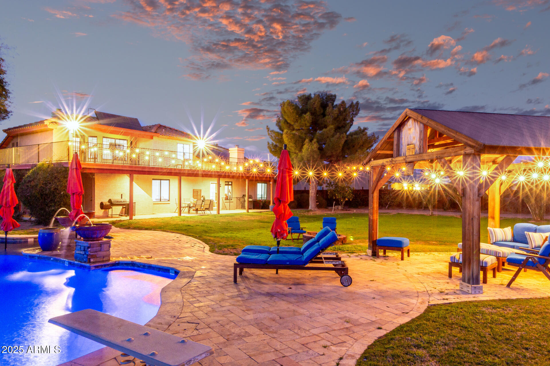 17645 East Stacey Road Queen Creek, AZ 85142 - Photo 1 of 109 a view of a swimming pool with a patio
