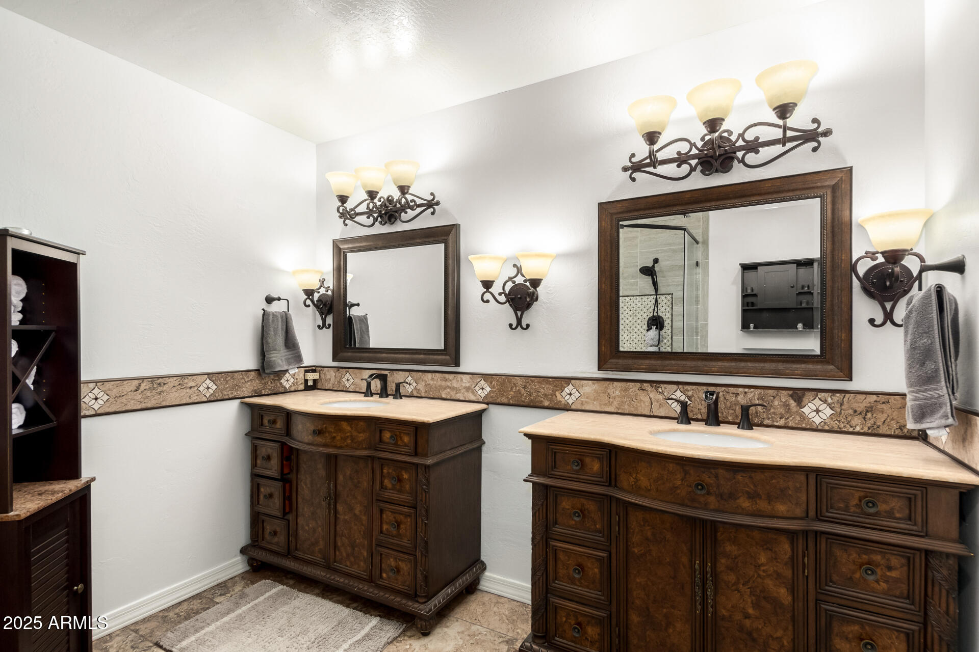 17645 East Stacey Road Queen Creek, AZ 85142 - Photo 31 of 109 a bathroom with a sink vanity and a mirror